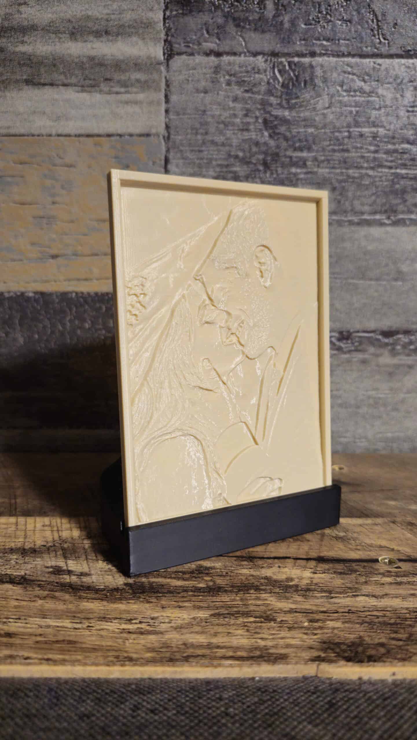 3D-Lithophane Foto in houder met waxinelichtje